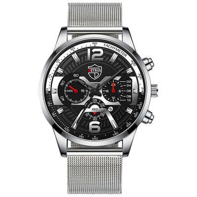 Reloj de Acero Inoxidable con Calendario para Hombre - Cuarzo Resistente - Image 7