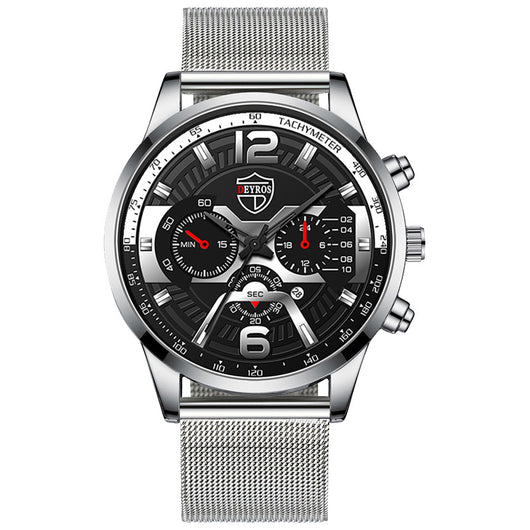 Reloj de Acero Inoxidable con Calendario para Hombre - Cuarzo Resistente - Image 7
