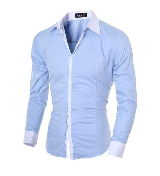 Camisas Casuales Ajustadas de Manga Larga para Hombre - Image 4