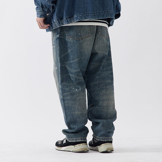 Jeans Anchos de Largo Completo Splash Ink para Hombre - Image 3