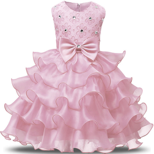 Vestido Princesa Esponjoso sin Mangas para Niñas