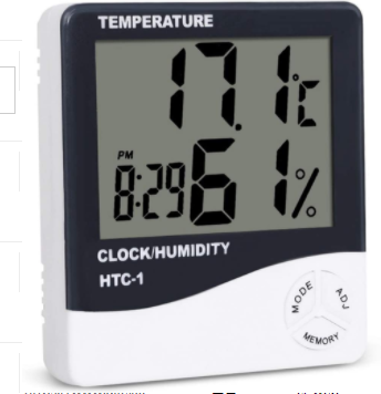 Estación Meteorológica Digital con Termómetro, Higrómetro y Reloj Alarma HTC-1 HTC-2