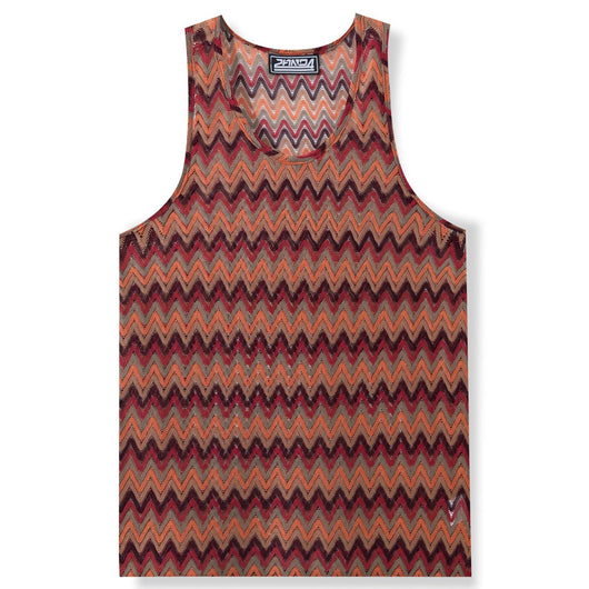 Chaleco Casual Retro para Hombre con Rayas de Contraste en Colores Degradados - Image 4
