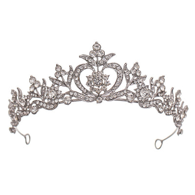 Corona de Novia Estilo Barroco con Perlas y Pedrería de Aleación - Image 13