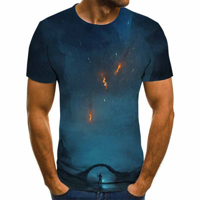 Playera Casual para Hombre con Impresión 3D Digital - Image 11