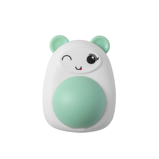 White and pink cartoon bear catnip toy with a winking face and a pink spinning ball on its belly. - Image 12