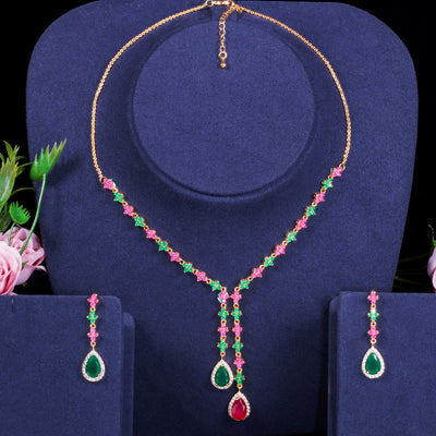 Conjunto de Collar y Aretes Elegante Minimalista para Mujer - Image 2