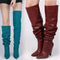 Botas Over The Knee con Tacón Perfilado y Punta Afilada para Mujer
