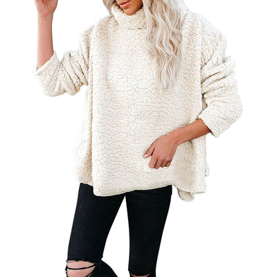 Abrigo Suelto de Lana Polar para Mujer - Otoño e Invierno - Image 15