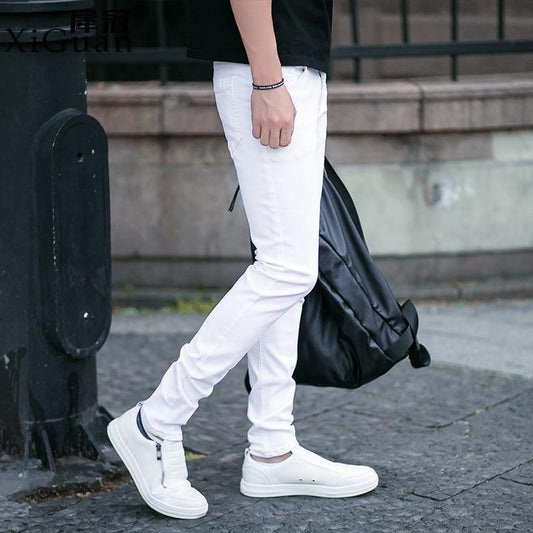 Pantalones Vaqueros Slim Fit con Parches Trendy para Hombre - Image 2