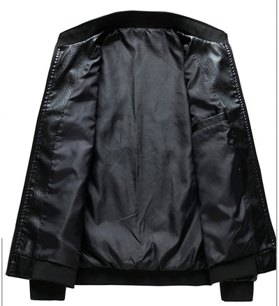 Chaqueta de Cuero con Cuello Alto para Primavera y Otoño - Image 4
