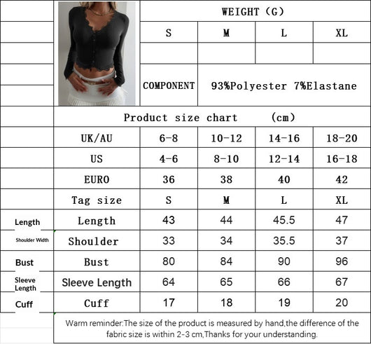 Blusa Elegante de Encaje y Costillas Manga Larga para Mujer - Image 7