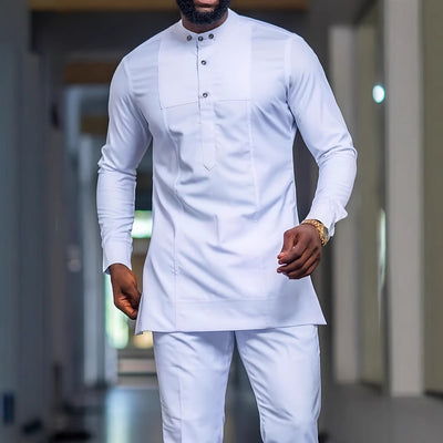 Camisa Étnica Africana para Hombre - Manga Larga Primavera Otoño - Image 4