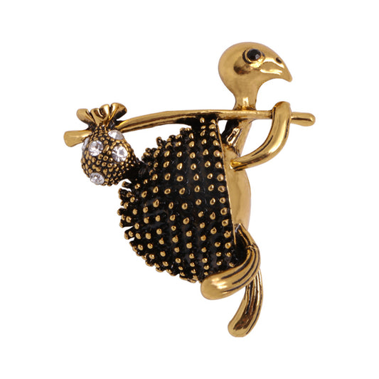 Broche Tortuga Elegante con Diamantes Incrustados