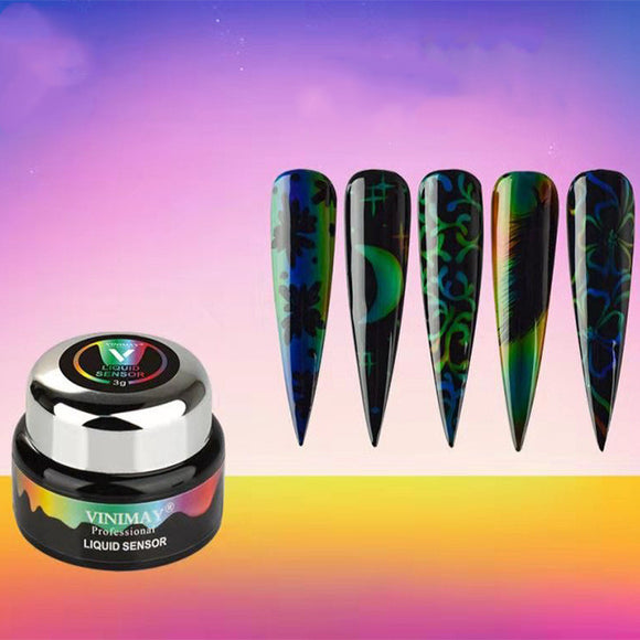 Esmalte de uñas con degradado pintado
