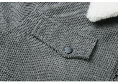 Chaqueta de Polar con Solapa Acolchada para Hombre - Abrigo Grueso y Cálido - Image 12