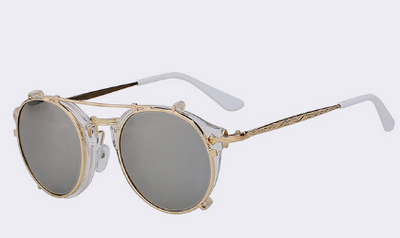 Gafas de Sol Espejo Dual con Funda - Unisex Vintage y Moderno - Image 9