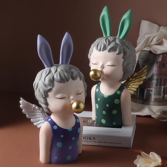 Adorno Navideño de Lujo Ángel con Alas - Colección Nordic Light