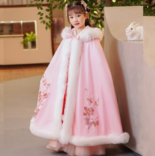 Vestido Tradicional Chino Acolchado para Niñas - Colección Otoño Invierno