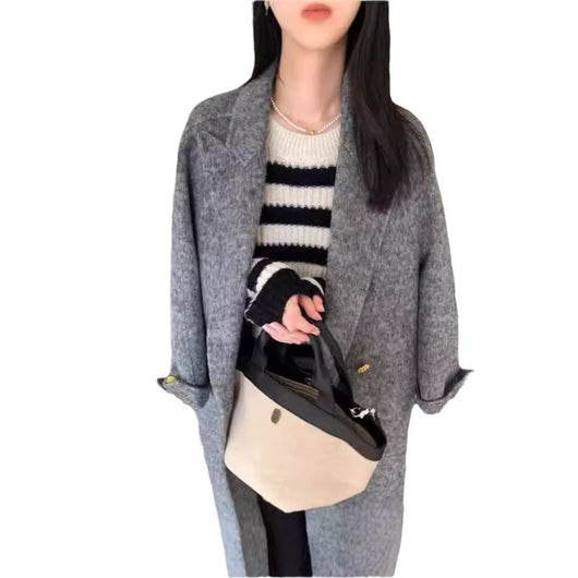 Abrigo de Lana Oversize Tipo Blazer Largo - Image 5