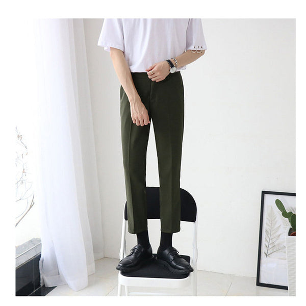 Pantalón Casual Slim Fit de Nueve Puntos Estilo Británico - Image 17