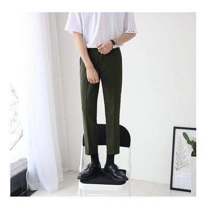 Pantalón Casual Slim Fit de Nueve Puntos Estilo Británico - Image 17
