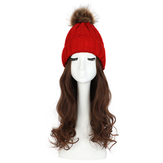 Gorro de Lana con Peluca Desmontable para Mujer - Image 33