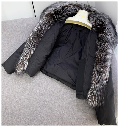 Chaqueta Corta de Plumón de Pato Blanco Premium - Image 20