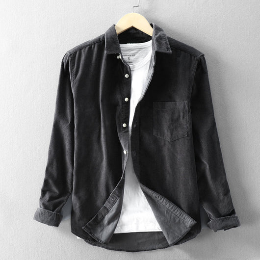 Camisa de Pana para Hombre con Cuello Solapa - Image 4