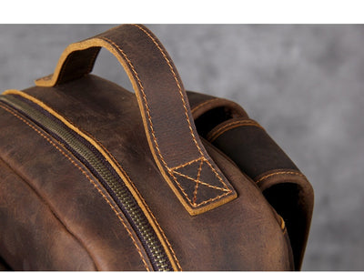 Mochila de Cuero Vintage Crazy Horse de Alta Capacidad - Image 14