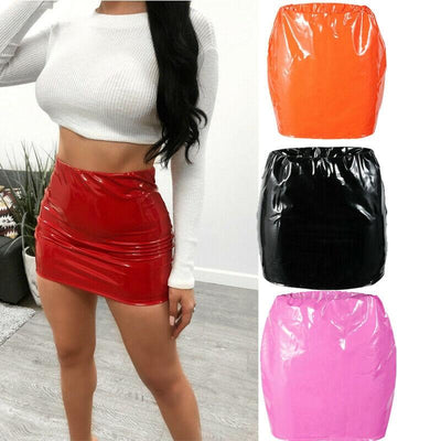 Bolso de Cuero Brillante con Cintura de Cadera