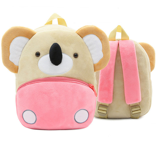 Plush gray and navy blue elephant backpack for toddlers, featuring a front zipper pocket, brown ears, and adjustable straps. - Image 26