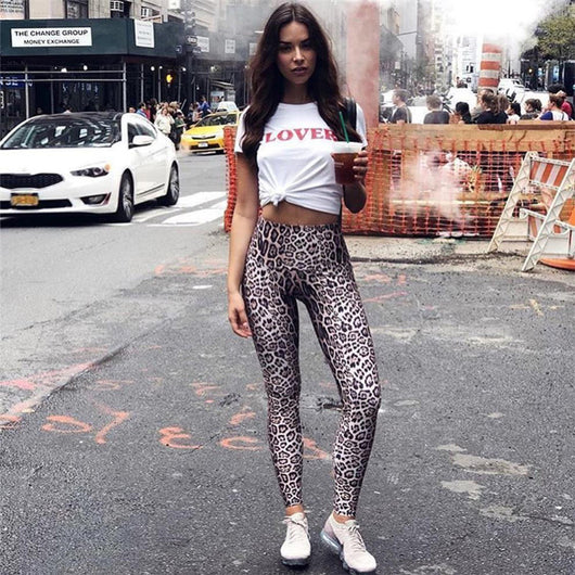 Leggings Push Up Estampado Leopardo Cintura Alta Fitness - Image 5