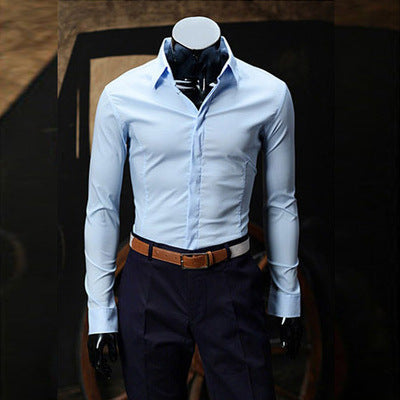 Camisa Ejecutiva Slim Fit de Manga Larga para Hombre - Image 15