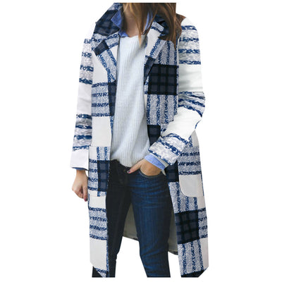 Abrigo de Lana para Mujer con Cuadros Grandes - Image 11