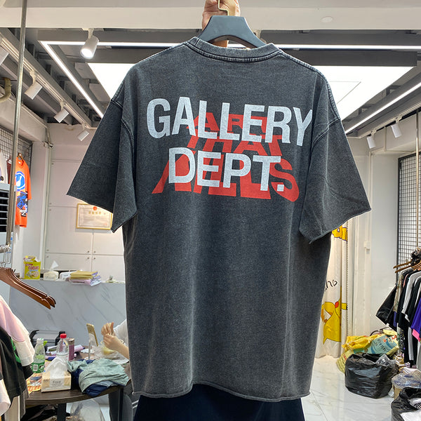 Camiseta Básica Cuello Redondo con Detalles Rotos y Efecto Desgastado