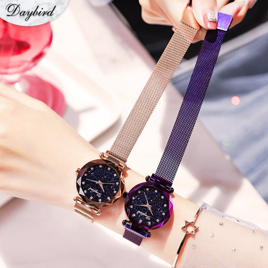 Reloj Magnético Impermeable Cielo Estrellado para Mujer