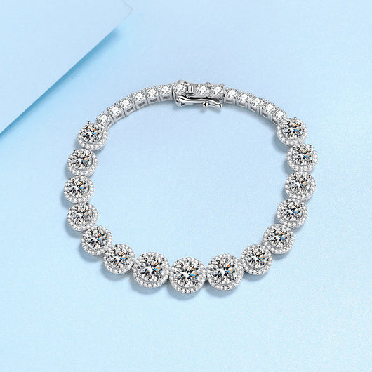Pulsera de Plata 925 con Moissanita Incrustada - Diseño Brillante Estrellado para Mujer - Image 4