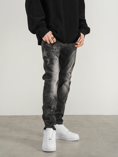Jeans Slim Fit Estilo Industrial con Detalles de Estrella - Image 6