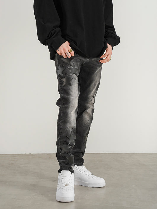 Jeans Slim Fit Estilo Industrial con Detalles de Estrella - Image 6