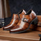 Zapatos Casuales de Cuero Cubano con Diseño Piel de Serpiente para Hombre