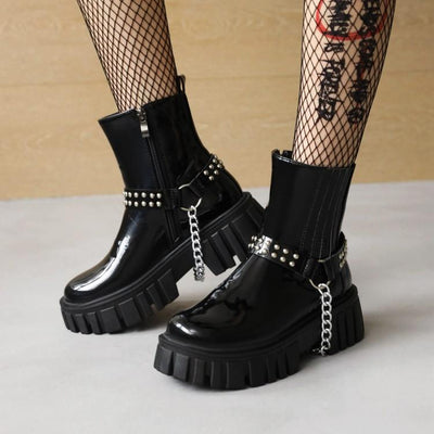 Botas Martin Plataforma Estilo Británico para Mujer - Image 6