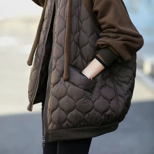 Abrigo Acolchado con Capucha - Chaqueta de Algodón Gruesa y Suelta para Mujer - Image 2