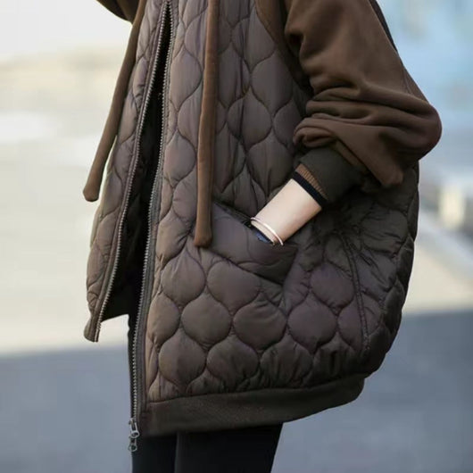 Abrigo Acolchado con Capucha - Chaqueta de Algodón Gruesa y Suelta para Mujer - Image 2