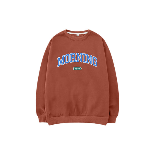Suéter Cuello Redondo Estilo Street Unisex - Oversized Cómodo para Parejas - Image 13