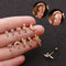 Aretes de Oro Gecko Dorado
