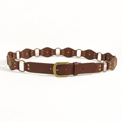 Cinturón Vintage Unisex con Hebilla de Metal Remachado - Estilo Punk Hip Hop - Image 16