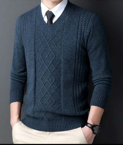 Suéter Casual para Hombre con Cuello Tipo Polo - Pullover de Punto - Image 32