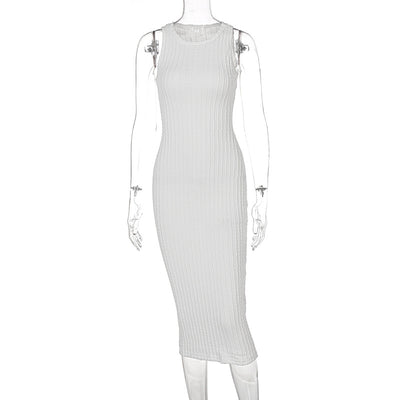 Vestido Tejido sin Mangas Cuello Redondo para Mujer - Estilo Otoño - Image 6