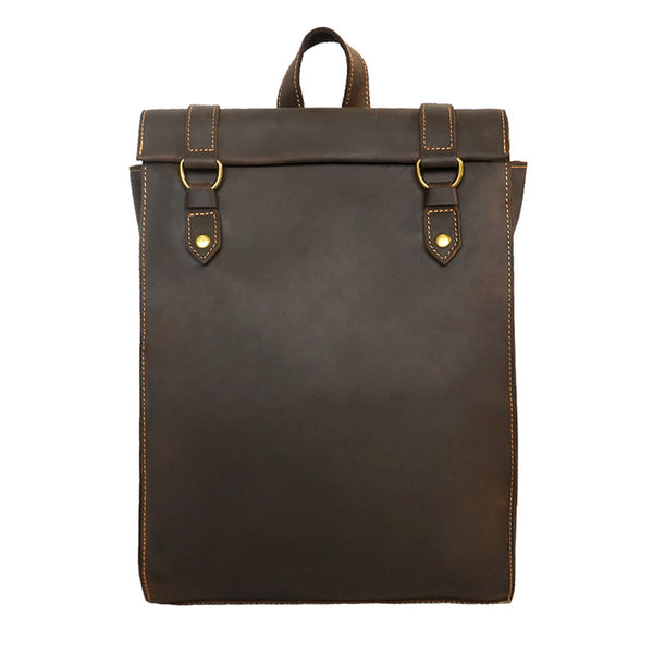 Mochila de Cuero Genuino Artesanal Vintage para Hombre - Image 4